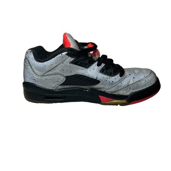 Nike‎ AIR JORDAN Retro 5 Low NEYMAR SILVER INFRARED BLACK 3M 846315-025 SIZE 6 - Picture 6 of 12